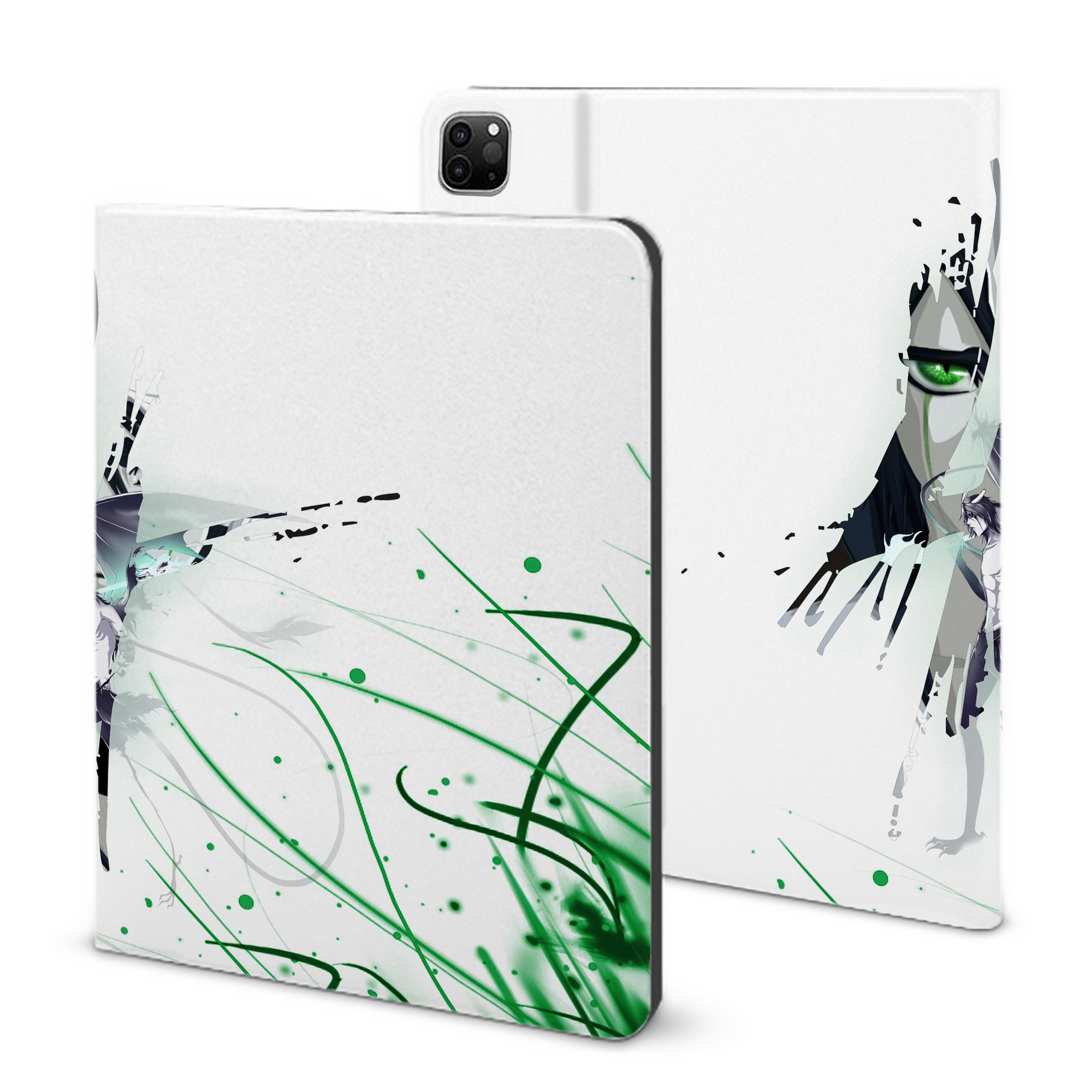 （画像用） ブリーチ BLEACH IPad ケース ブック型 PUレザー TPU 耐衝撃 軽量 薄型 ペン収納なし 全面保護 IPad 各モデル対応